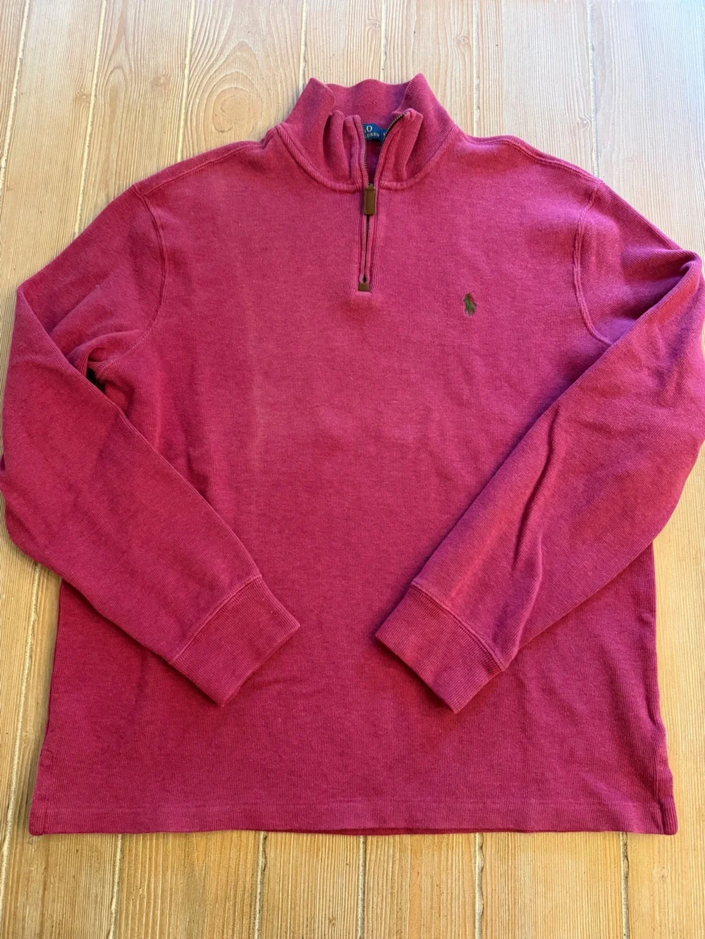 Polo by Ralph Lauren Men's Crewneck Sweater in Deep Raspberry